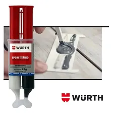 Cola Epoxi Titanium Aço Alumínio Ferro Cobre Metal Wurth Foto mini 4