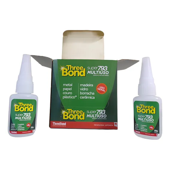 Cola Instantânea 20g Three Bond Super Multiuso Caixa C/12un Foto 1