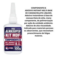 Cola Instantânea Almasuper Kit Para Mdf Almata Foto mini 4