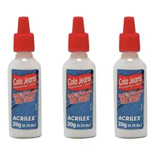 Cola Jeans Tecidos Grossos Alta Fixação 20g Acrilex Kit 3un Foto mini 4
