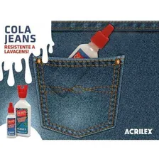 Cola Jeans Tecidos Grossos Alta Fixação 20g Acrilex Kit 3un Foto mini  3