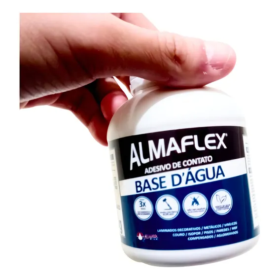 Cola LĂquido Almata QuĂmica cola almaflex - cola para artesanato - cola de contato para isopor - cola para vinilico - adesivo de contato - cola de contato para madeira Foto 1