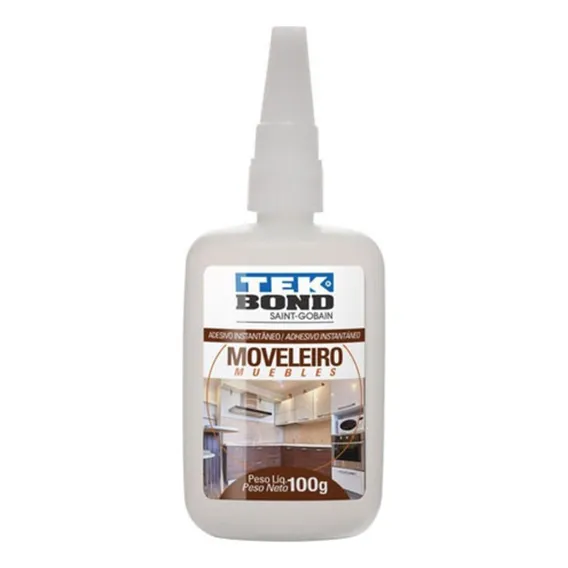 Cola Líquido Tekbond Adesivo Instantânea Moveleiro 793 Media Viscosidade 100g - Incolor Foto 1