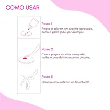 Cola Macy Nano Tek Alongamento De Cilios 3ml Cor Preto Foto mini 4