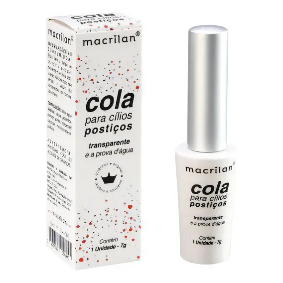 Cola Para Cílios Postiços Transparente Macrilan Foto 1