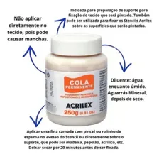 Cola Permanente Acrilex de 250g - Branco Foto mini 4