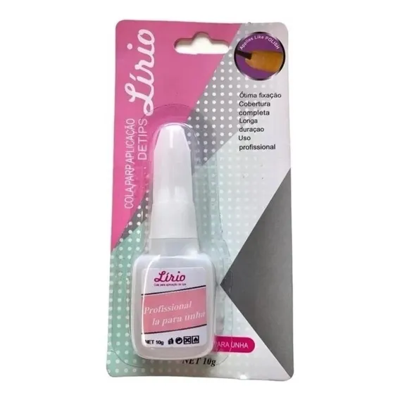 Cola Pincel Lirio Unhas Acrigel Porcelana Tips Postiças Foto 1