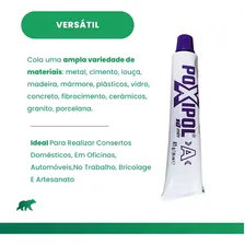 Cola Poxipol Solda Plástica Forte Transparente Cola Tudo 82g Foto mini  3
