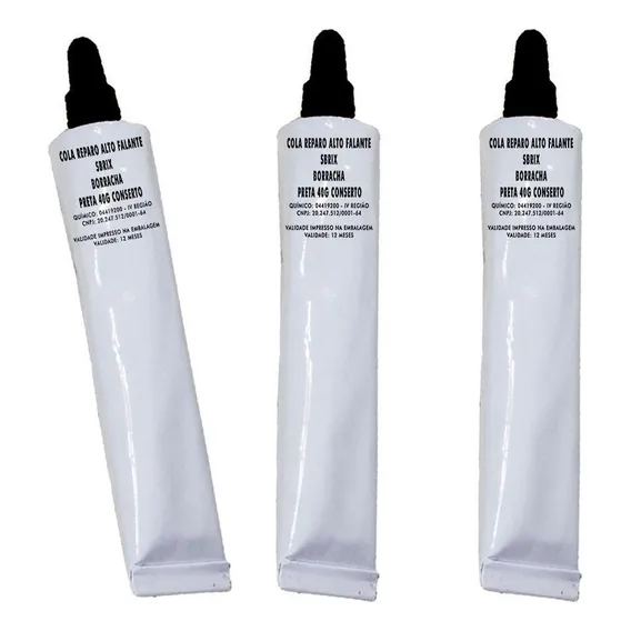 Cola Sbrix Kit 3 Cola Reparo - Preto Foto 1