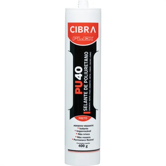 Cola Selante Pu40 Cibraflex Preto 400g Foto 1