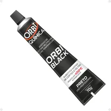Cola Silicone Adesivo Junta Alta Temperatura Orbi Black 70g Cor Preto Foto  mini 1