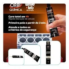 Cola Silicone Adesivo Junta Alta Temperatura Orbi Black 70g Cor Preto Foto mini  3
