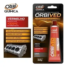 Cola Silicone Junta Alta Temperatura Orbived 50g Vermelho Foto mini 2