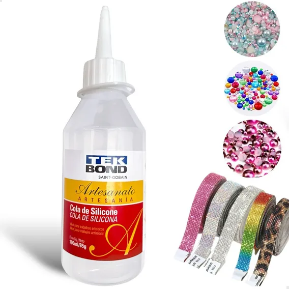 Cola Silicone Liquida Tekbond Artesanato 100ml 85g Foto 1