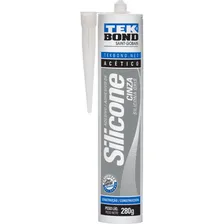 Cola Silicone Tekbond 280g Acetico Cinza 2.201.40.020.00 Foto mini 4