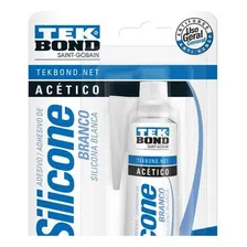 Cola Silicone Tekbond 50g Acetico Branca Com Blister 2200400 Foto mini 3