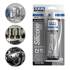 Cola Silicone Tekbond Alta Temperatura Cinza 50g Foto mini  2