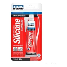Cola SILICONE Tekbond Alta Temperatura - Vermelho Foto mini 1