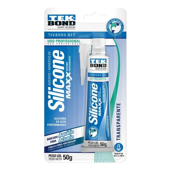 Cola Silicone Tekbond Max 50g Aquario Sem Fungicida 221610 Foto 1