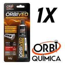 Cola Silicone Vedação Motor Alta Temperatura Preto 320ºC 50g Orbi 1un Foto mini 1