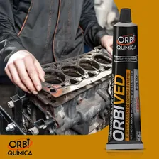 Cola Silicone Vedação Motor Alta Temperatura Preto 320ºC 50g Orbi 1un Foto mini 4