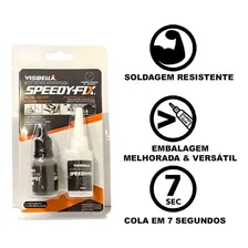 Cola Solda Rápido Speedy Fix Visbella Black Powder Vis 010 Foto mini  2