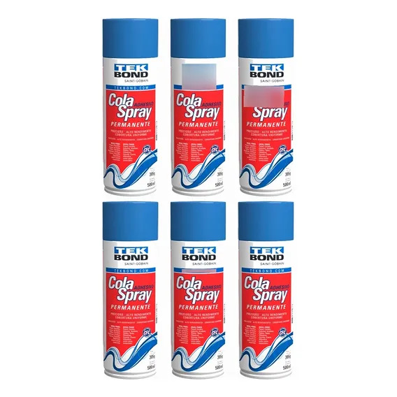 Cola Spray Tek Bond Spray Permanente Kit 6 Unidades Foto 1