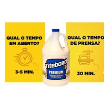 Cola Titebond Ii Premium Wood Glue Para Madeira Galão Foto mini  2