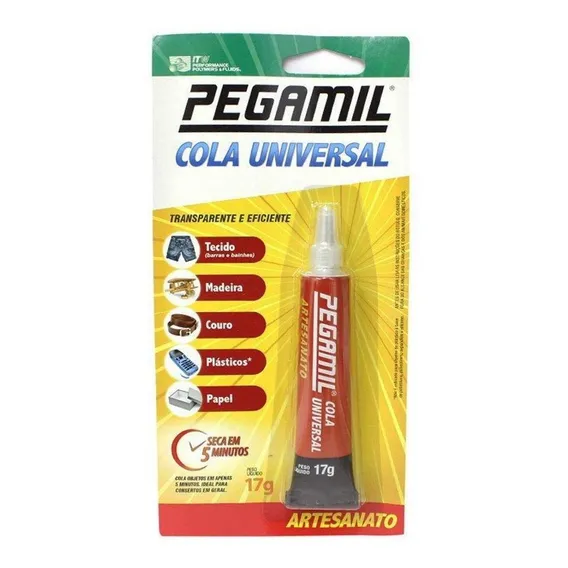 Cola Universal Pegamil Artesanato - 17 Gramas Foto 1