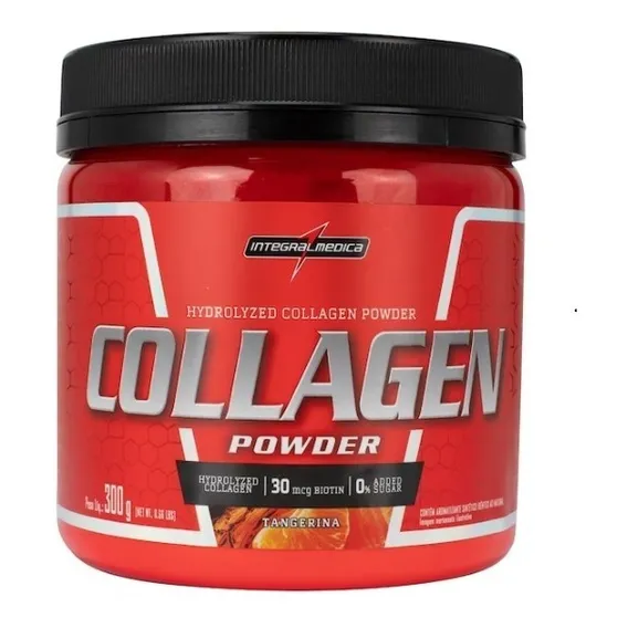 Colágeno Collagen Powder Tangerina 300g Integralmedica Foto 1