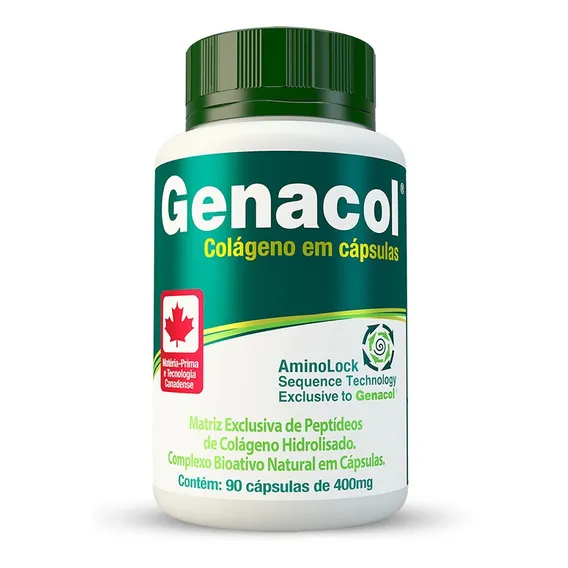 Colágeno Hidrolisado Canadense 90 Cápsulas 400mg Genacol Foto 1