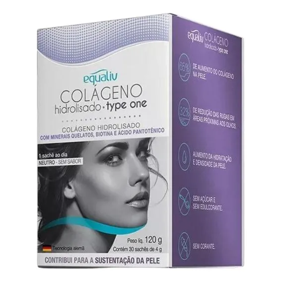 Colágeno Hidrolisado Type One Equaliv 30 Sachês Foto 1