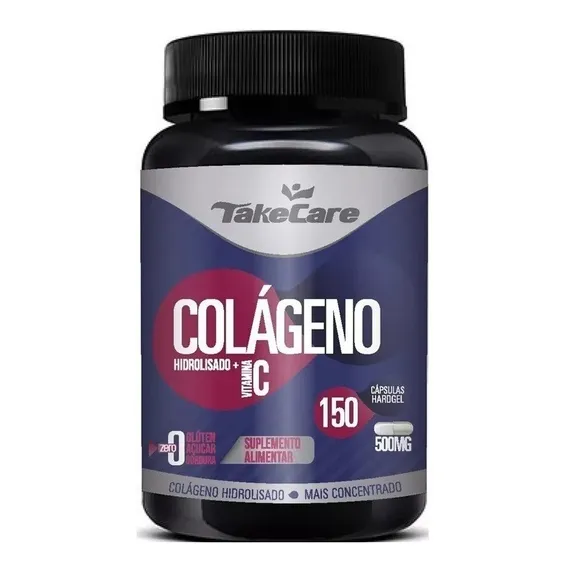 Colágeno Hidrolisado + Vitamina C 500mg 150 Caps Sabor Sem Sabor Foto 1