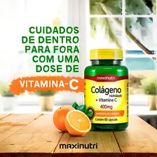 Colágeno Hidrolisado + Vitamina C 60 Cápsulas 400mg - Maxinutri Foto mini 3