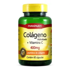 Colágeno Hidrolisado + Vitamina C 60 Cápsulas 400mg - Maxinutri Foto mini 1
