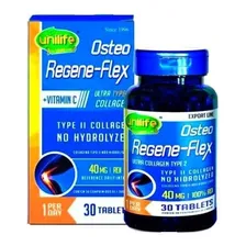 Colágeno tipo 2 II 40mg Regeneflex Osteo Unilife 30 Tablets Foto mini 4