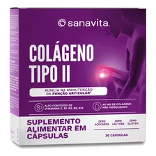 Colágeno Tipo 2 Ii 40mg Sanavita 30 Cápsulas Sabor Sem sabor Foto  mini 1