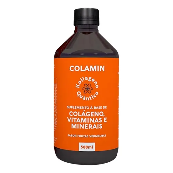 Colamin Colágeno Vitaminas e Minerais 500ml Fisioquântic Sabor Frutas vermelhas Foto 1