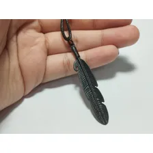 Colar Allblack Pena Aventureiro Indígena guerreiro Regulável Cor Preto Foto mini  2