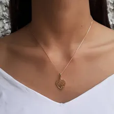 Colar Árvore Da Vida Coração Banhado A Ouro 18k Premium Foto mini 2