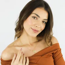 Colar Arvore Da Vida Pedras Zirc么nias Cristal Banhado Ouro Foto mini 3
