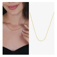 Colar Bolinhas Dourado Feminino Semi Joias Banhado Ouro 18k Foto mini 4