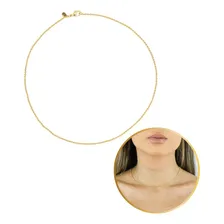 Colar Bolinhas Dourado Feminino Semi Joias Banhado Ouro 18k Foto mini 1