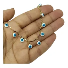 Colar Chocker Olho Grego Folheado A Ouro 18k Semi Joia Cor Dourado Foto mini  3