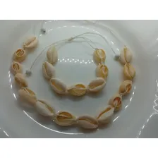 Colar Choker Búzios Naturais Conchas Pulseira Fecho Macramê Cor Branco Foto mini 2