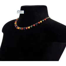 Colar Choker Com Missangas Coloridas Foto mini 2