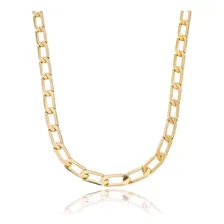 Colar Choker Elos, Banhada A Ouro 18k Cor Dourado Foto  mini 1