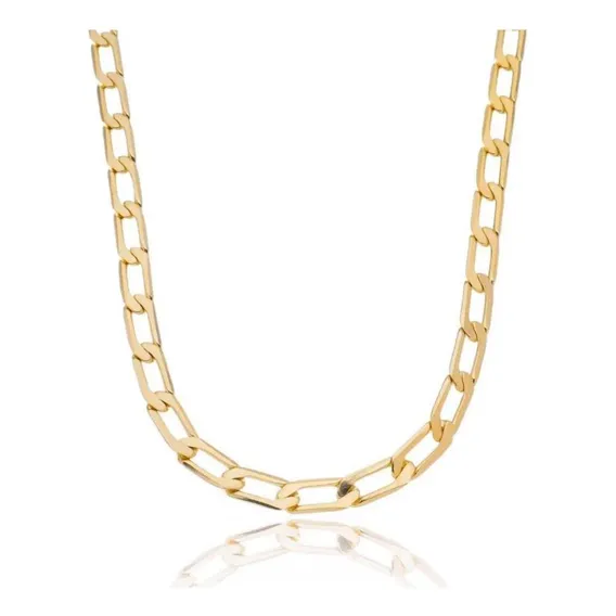 Colar Choker Elos, Banhada A Ouro 18k Cor Dourado Foto 1