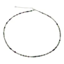 Colar Choker Em Pedra Fluorita Facetada 3mm Foto mini 1
