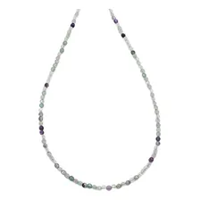 Colar Choker Em Pedra Fluorita Facetada 3mm Foto mini 2